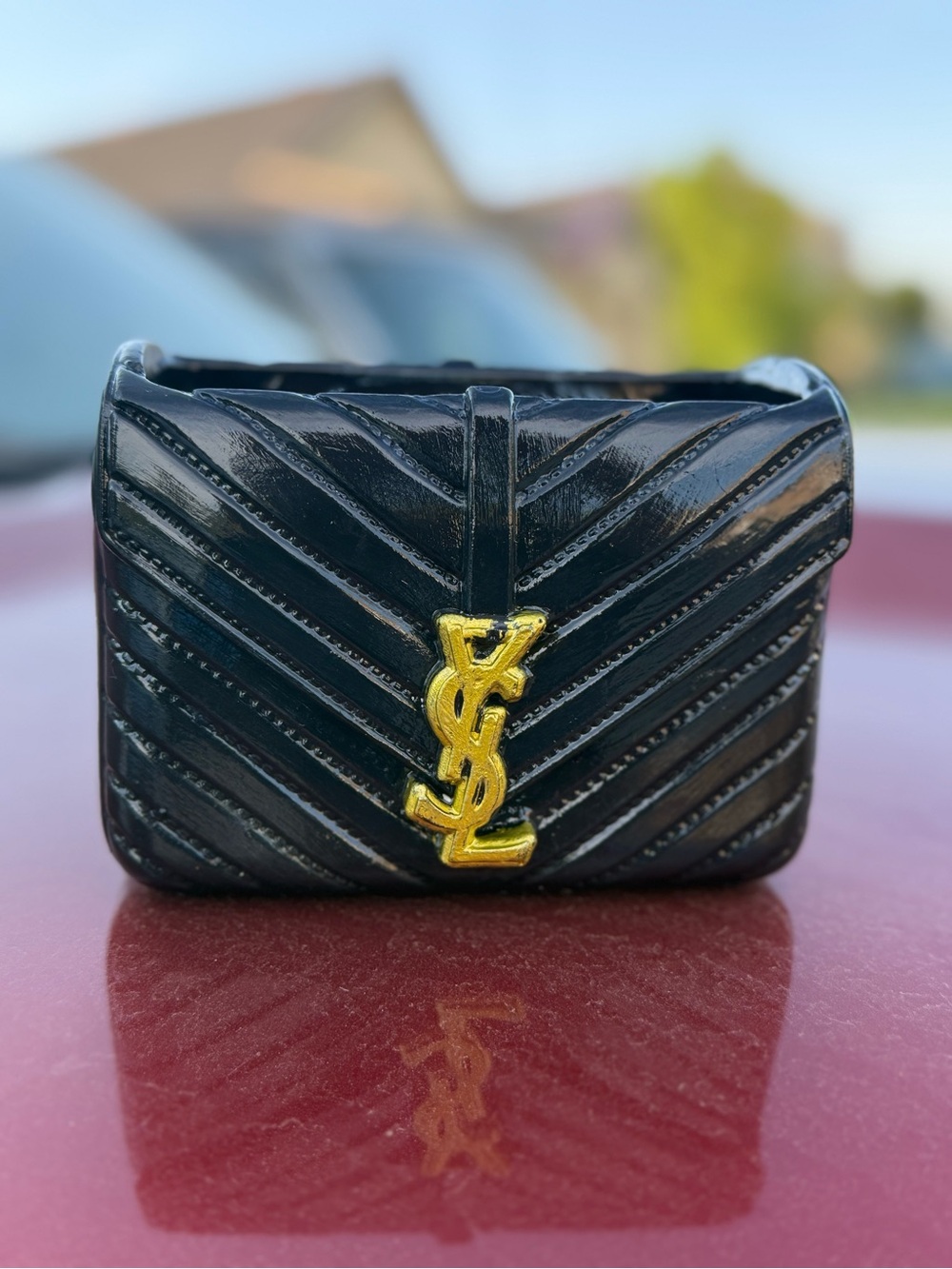 Beautiful handmade luxury purse planter